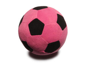 F-100/PBlack Мяч мягкий цвет розовый, черный 23 см.