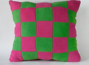 PS-101/PLg Подушка квадратная, цвет розовый-зеленый 40 см.