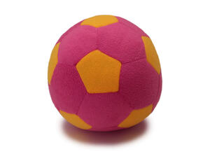 F-100/PY Мяч мягкий цвет розово-желтый 23 см