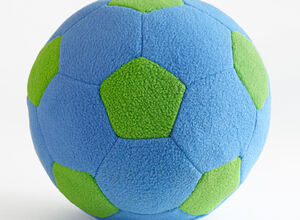 F-100/BlueLG Мяч мягкий цвет голубой, зеленый 23 см.