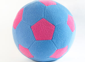 F-100/BlueP Мяч мягкий цвет голубой, розовый 23 см.