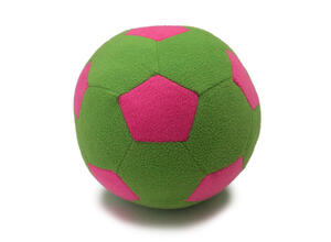F-100/LGP Мяч мягкий цвет светло-зеленый, розовый 23 см