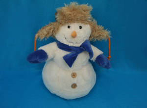JT20675D-A Снеговик в голубом шарфе и рукавицах (25 см)