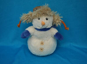 JT20675D-B Снеговик в голубом шарфе и рукавицах (16 см)