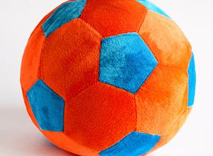 F-200/OB Мяч мягкий цвет оранжевый/голубой 23 см