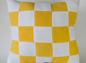 PS-101/YW Подушка квадратная, цвет желтый-белый 40 см.