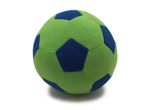 F-100/LGB Мяч мягкий цвет светло-зеленый, синий 23 см