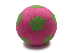 F-100/PLG Мяч мягкий цвет розовый,светло-зеленый 23 см