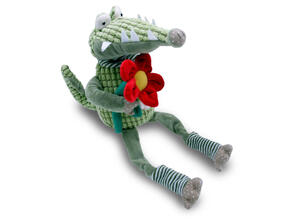 13007C/10-F Зеленый крокодил Рэнди c цветком (25 см)