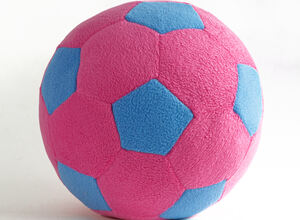 F-100/PBlue Мяч мягкий цвет розовый, голубой 23 см.