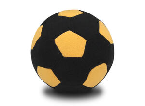 F-100/BlackY Мяч мягкий цвет черный, жёлтый (23 см.)