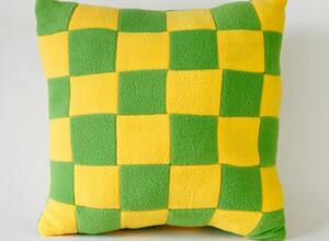 PS-100/LgY Подушка квадратная, цвет зеленый-желтый 30 см.